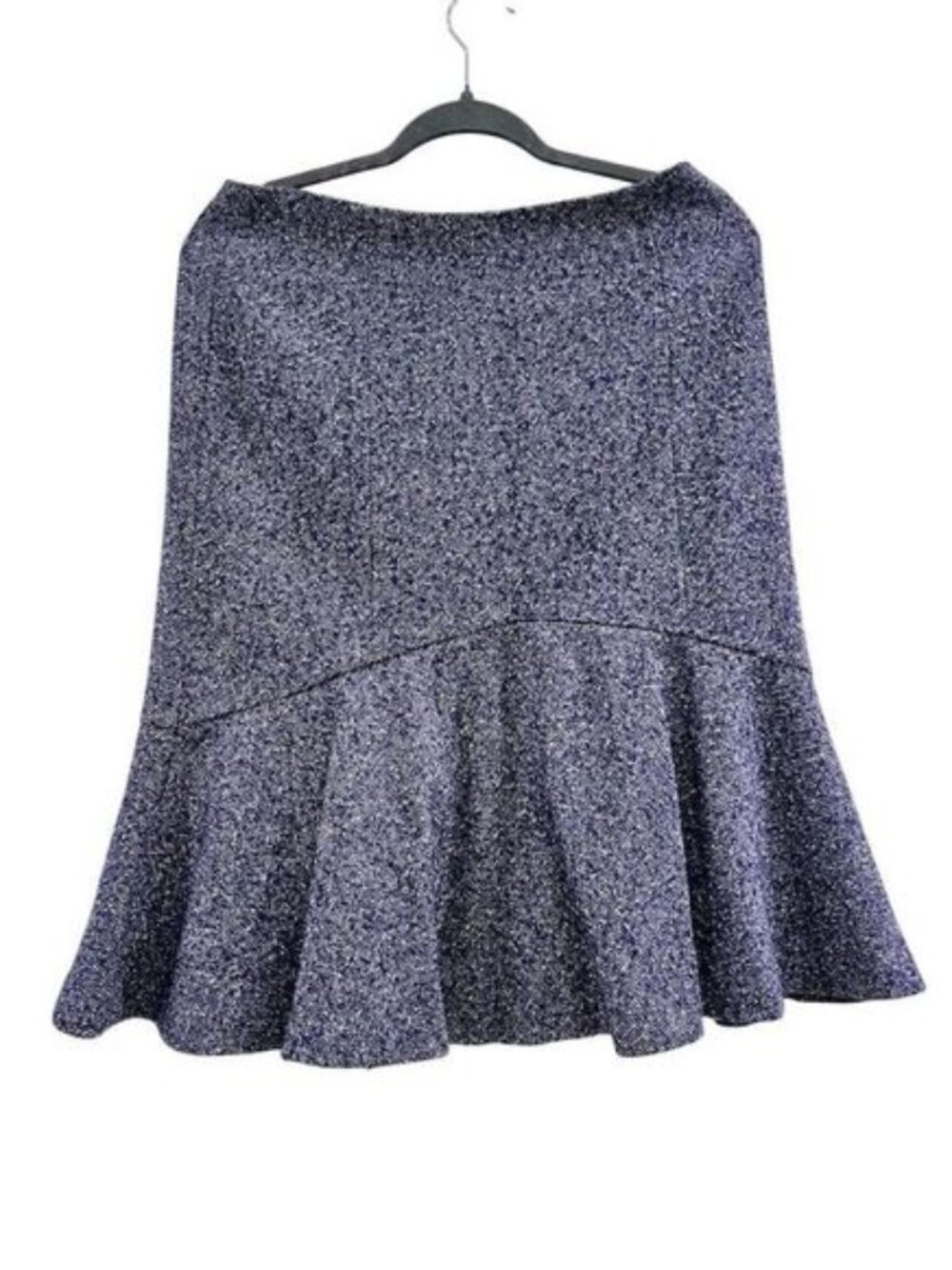 Ann Taylor Women's Purple Tweed Flare Skirt Size 6 Knee Length
